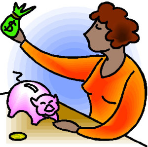 lady with piggy bank